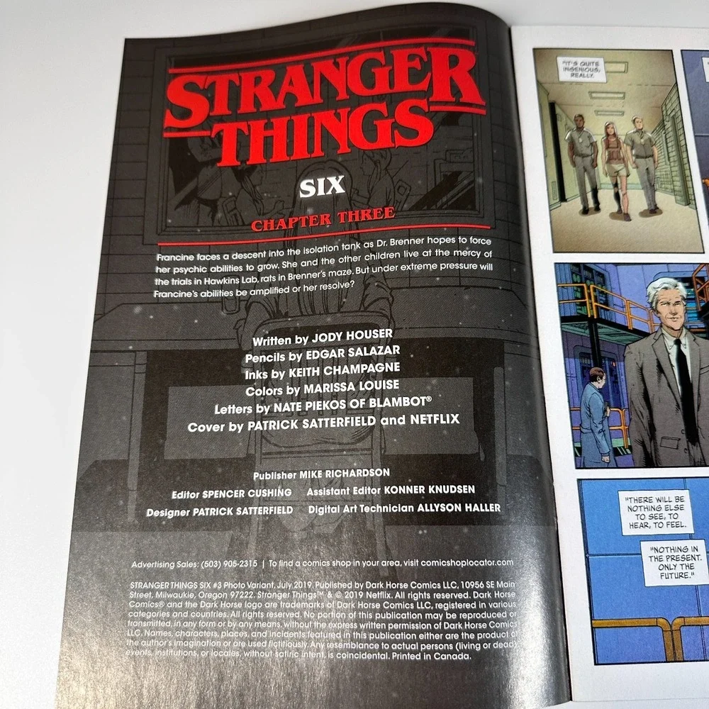 Stranger Things SIX PREQUEL Comic Books Dark Horse #1 - #4 Patrick Satterfield